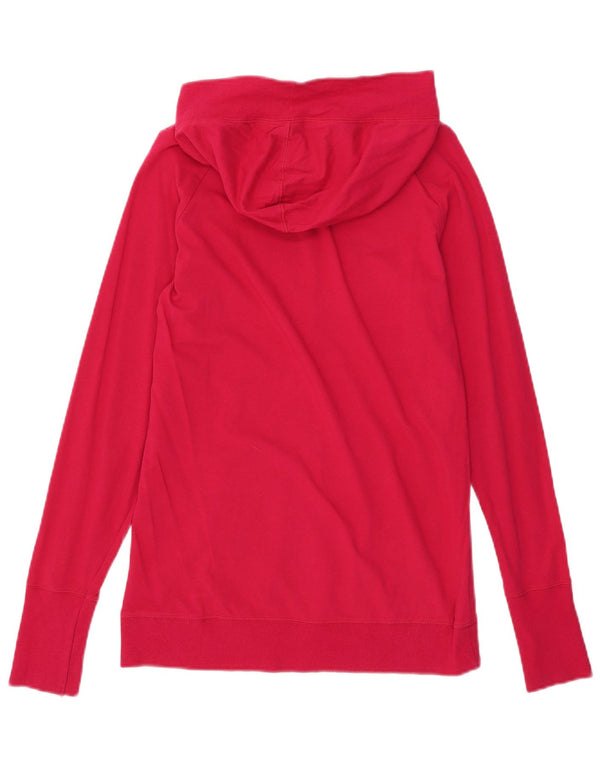 Nike Womens Hoodie Jumper US 12/14 Large Pink Cotton