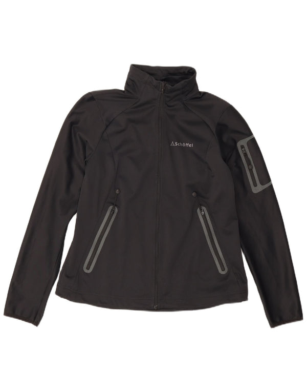 Schöffel Damen-Trainingsanzug-Oberteiljacke UK 14 Large Schwarz Polyester