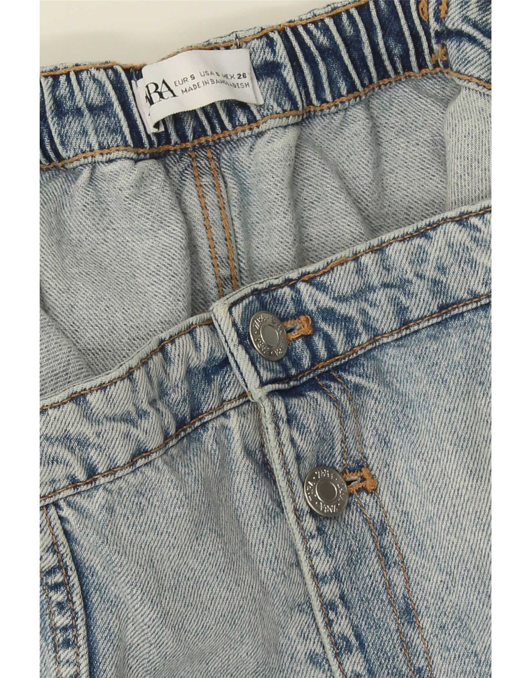 Zara Dame Denim Strapløs Jumpsuit UK 10 Small Blue