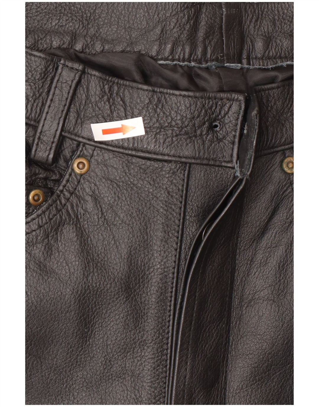 Vintage Mens Leather Trousers W34 L34 Black