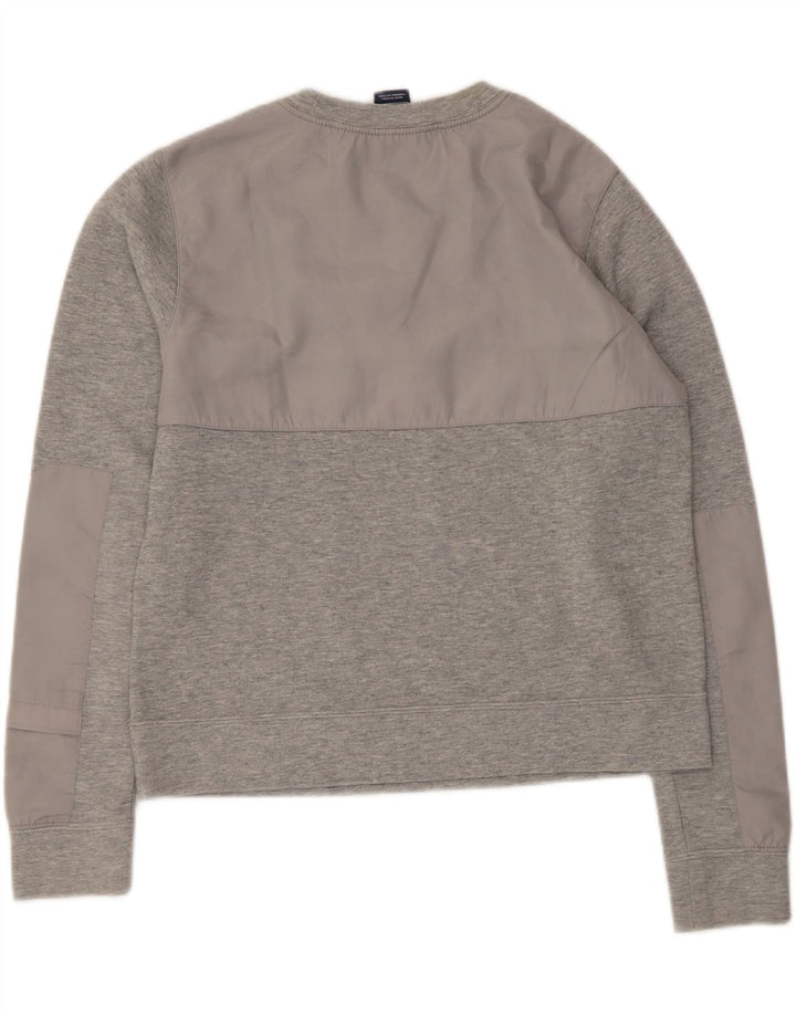 Nike Womens Sweatshirt Jumper UK 14 Medium Grey Cotton