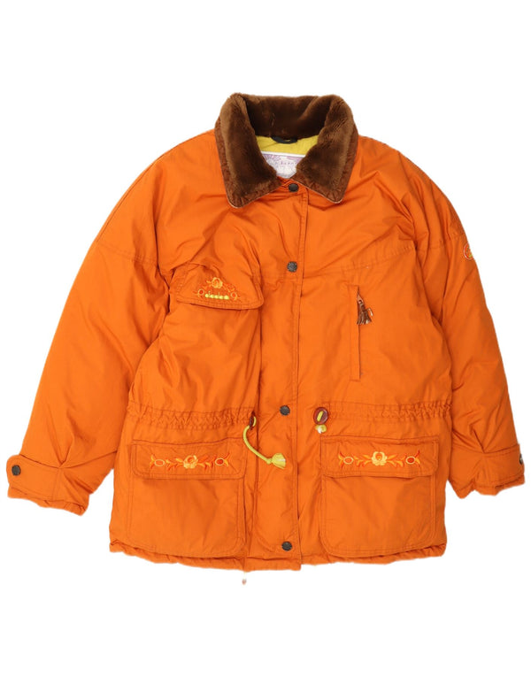 Γυναικείο μπουφάν Diadora Loose Fit padded UK 14 Medium Orange Colourblock