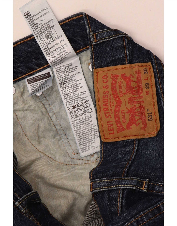 Levi's Mens 531 Straight Jeans W29 L30 Blue Cotton