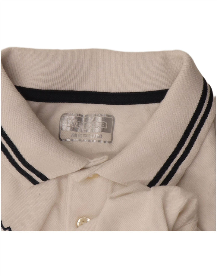 Kappa Mens Polo Shirt Medium White