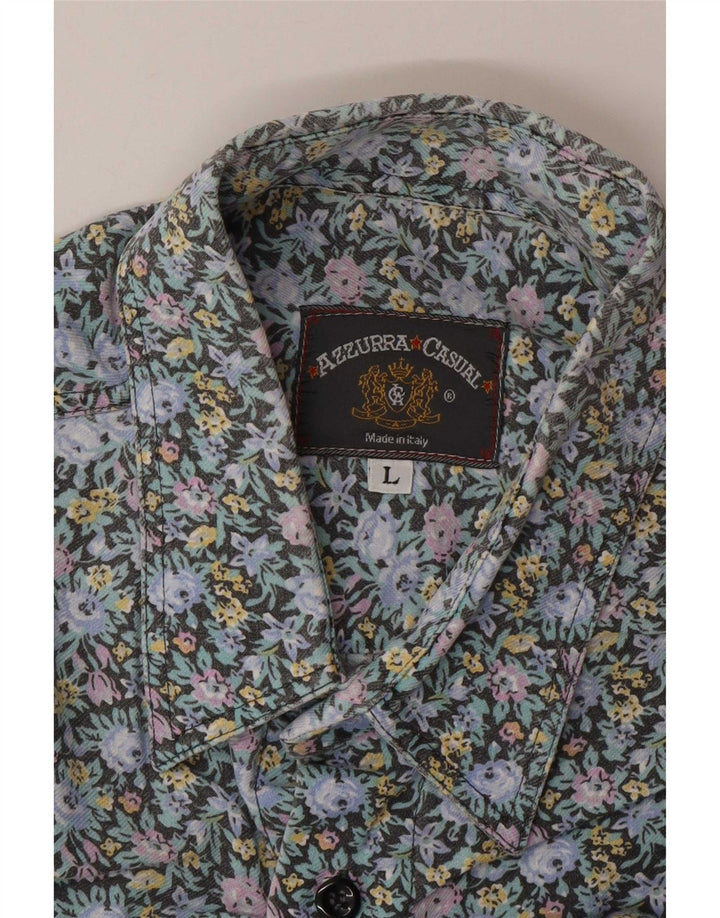 Azzurra Chemise Homme Large Multicolore Floral