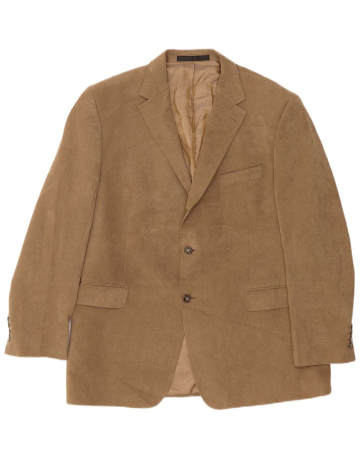 Marks & Spencer Chaqueta tipo blazer de 2 botones para hombre UK 44 XL Marrón Poliéster