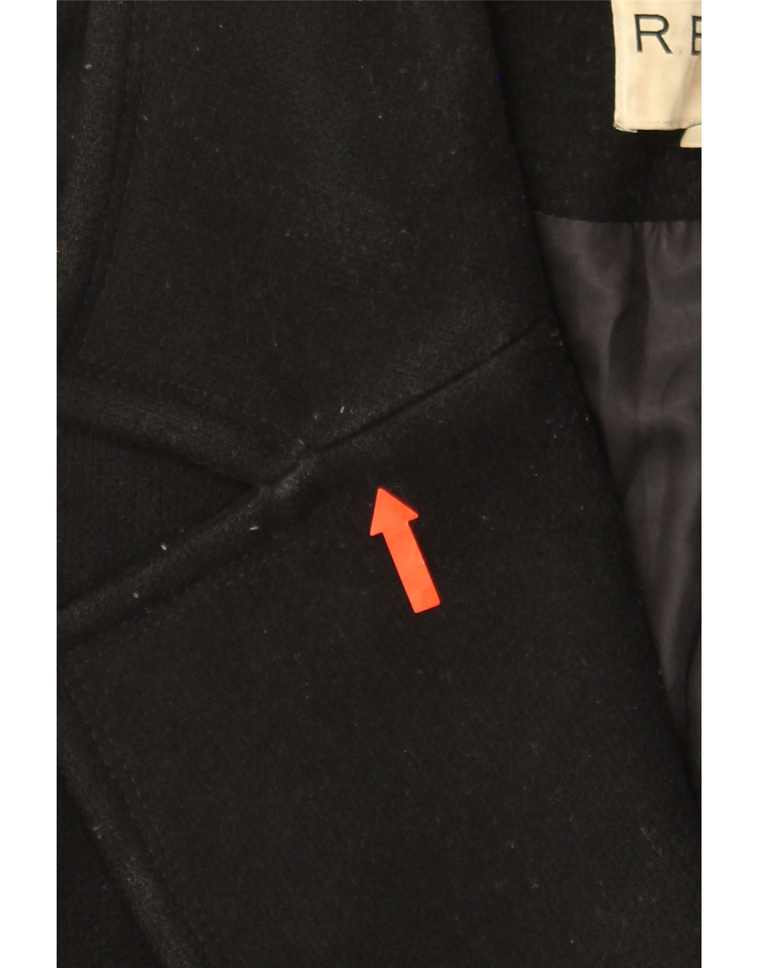 REISS Womens Overcoat UK 10 Small Black Wool Vintage Reiss and Second-Hand Reiss from Messina Hembry 
