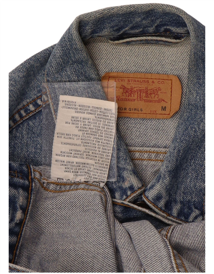LEVI'S Girls Denim Jacket 10-11 Years Medium Blue Cotton