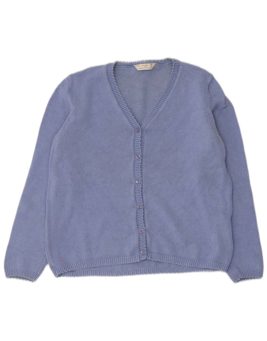 MARKS & SPENCER Womens St. Michael Cardigan Sweater UK 12 Medium Blue