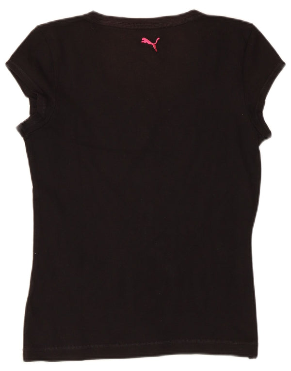 Puma Damen Kurzarm-T-Shirt mit normaler Grafik, UK 6 XS, Schwarz