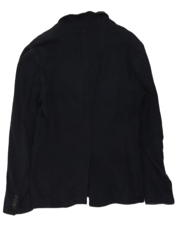 Jaqueta blazer masculina Woolrich com 3 botões Reino Unido 36 algodão azul marinho pequeno
