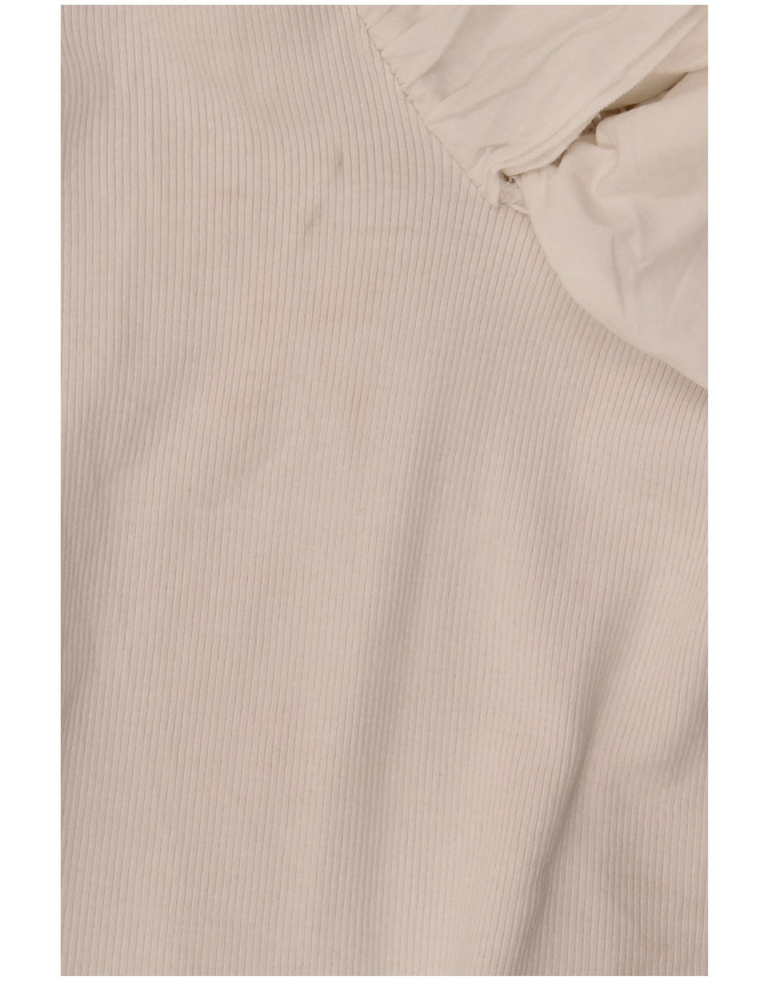 Zara Womens Ruffle Body UK 8 Petit Coton Blanc