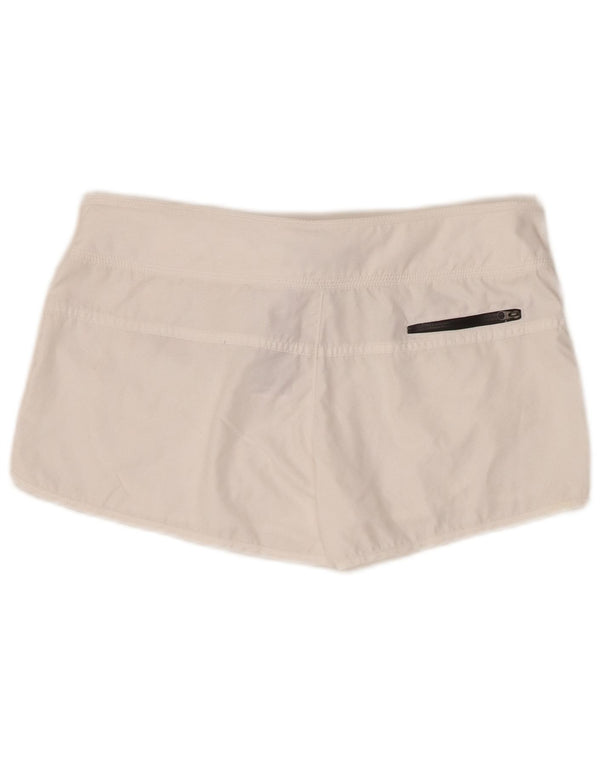 Nike Womens Sport Shorts UK 10 Small White Polyester
