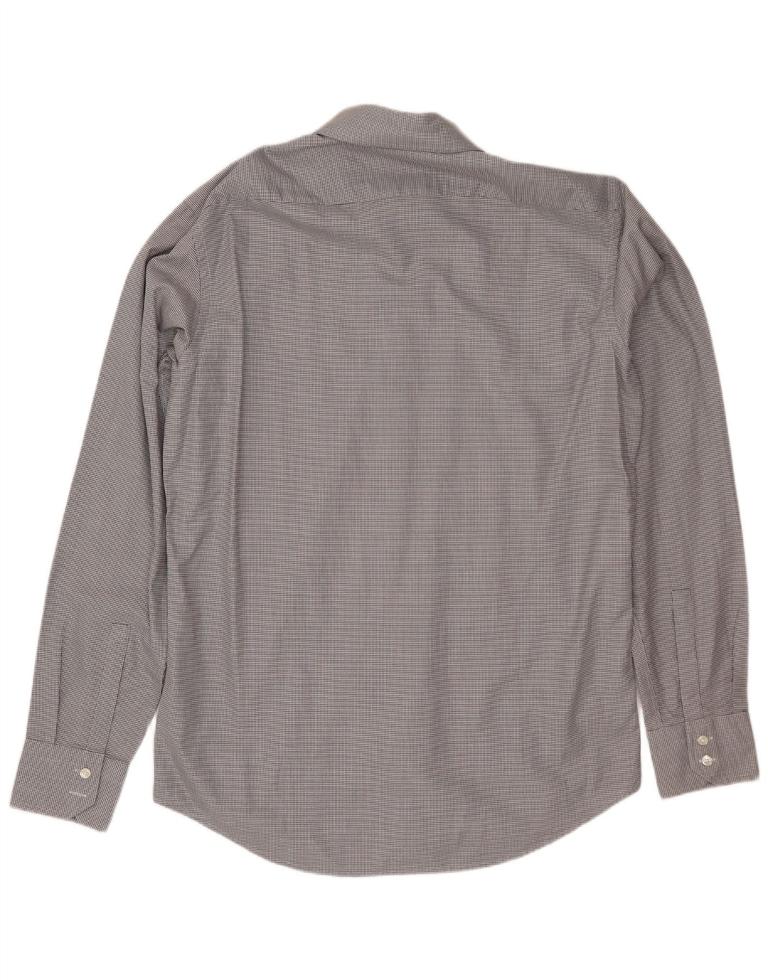 Hugo Boss Mens Shirt Size 40 15 3/4 Medium Grey Spotted Cotton