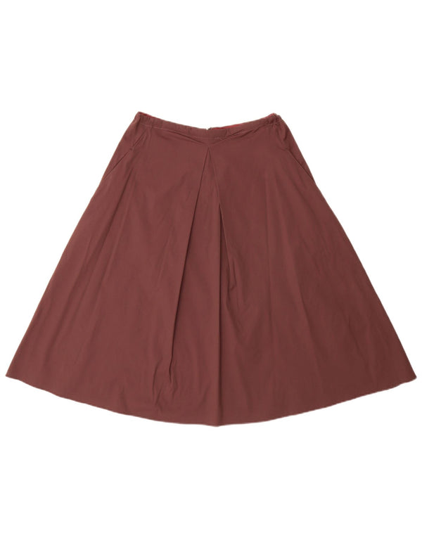 Vintage Womens Pleated Skirt W26 Small Brown