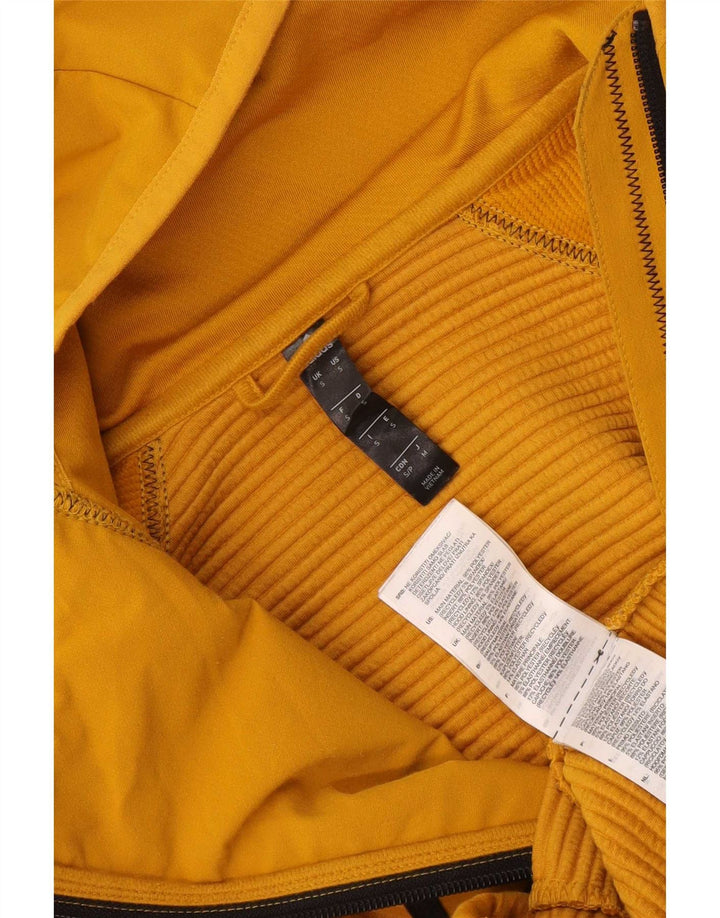Adidas Mens Zip Hoodie Sweater Small Yellow Polyester