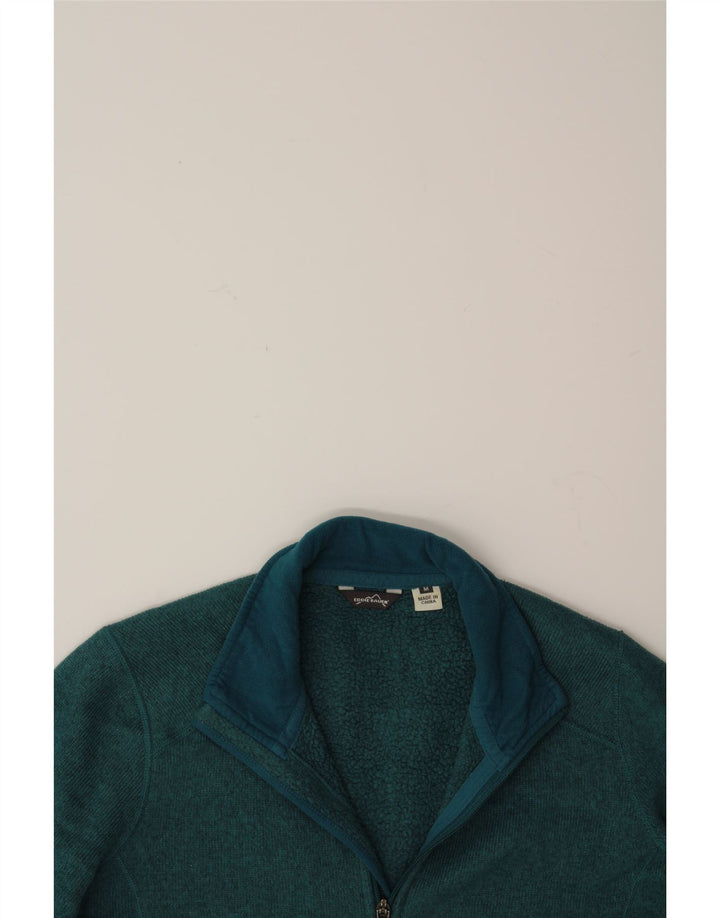 EDDIE BAUER Womens Cardigan Sweater UK 14 Medium Green Flecked Polyester Vintage Eddie Bauer and Second-Hand Eddie Bauer from Messina Hembry 