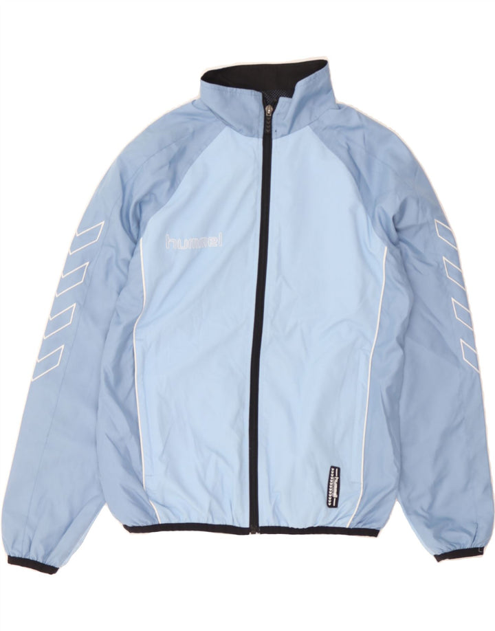 HUMMEL Mens Graphic Tracksuit Top Jacket XS Blue Colourblock Polyester Vintage Hummel and Second-Hand Hummel from Messina Hembry 