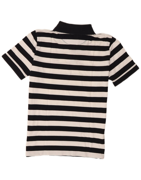 Hugo Boss herre poloshirt XL marineblå stribet bomuld