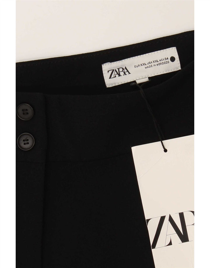 Zara Womens Pegged Cropped Trousers 2XL W34 L28 Black Polyester