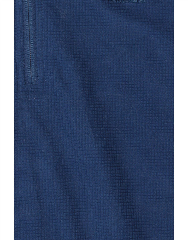 The North Face Mens Zip Neck Fleece Jumper Medium Navy Blue Polyester