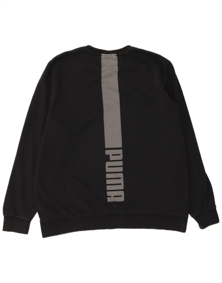 PUMA Mens Graphic Sweatshirt Jumper 2XL Black Cotton