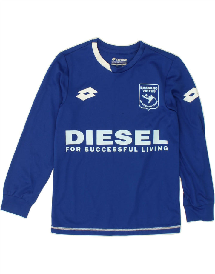 LOTTO Boys Graphic Top Long Sleeve 6-7 Years XS Blue Polyester Vintage Lotto and Second-Hand Lotto from Messina Hembry 