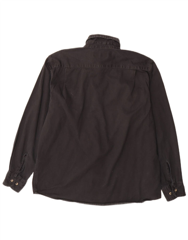 Wrangler Herren-Jeanshemd, große schwarze Baumwolle
