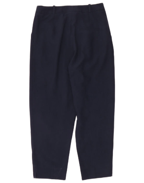 Topshop Damen-Freizeithose mit hoher Taille, UK 10, Größe S, W28, L26, Marineblau