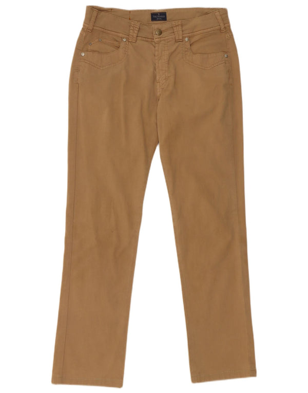 Pantaloni casual drepti Trussardi pentru femei W29 L30 bumbac bej