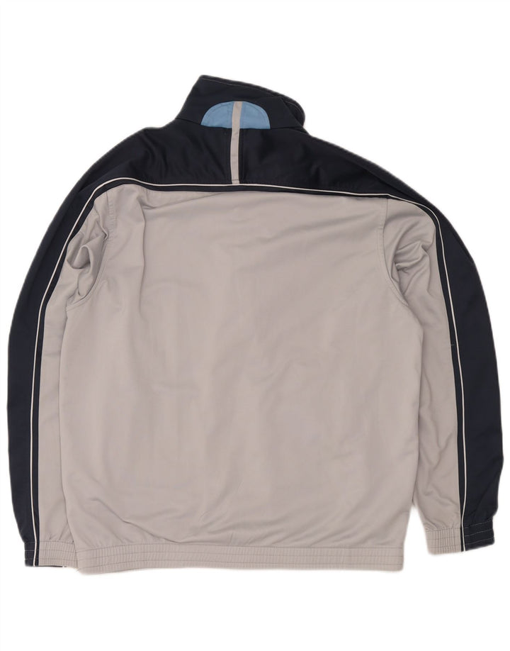 Diadora Mens Tracksuit Top Jacket UK 40 Medium Grey Colourblock Polyester