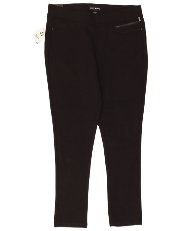 Dkny Dame Skinny Casual Bukser Large W34 L28 Black Viscose