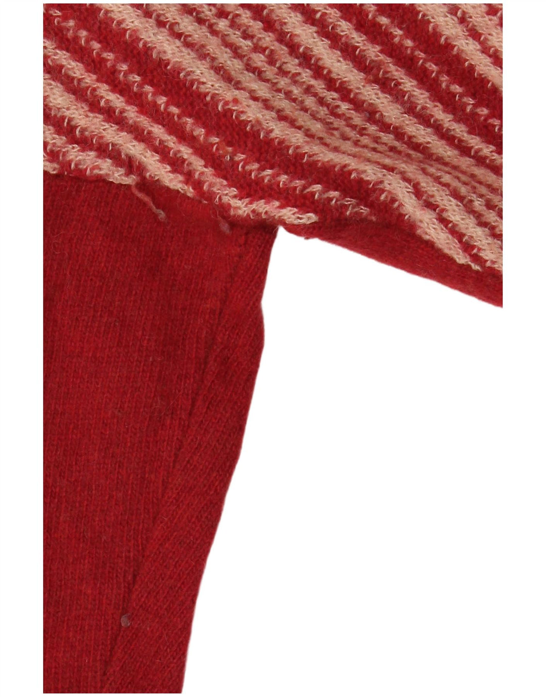 Maglione cardigan oversize da donna Benetton UK 14 Lana a righe rosse medie
