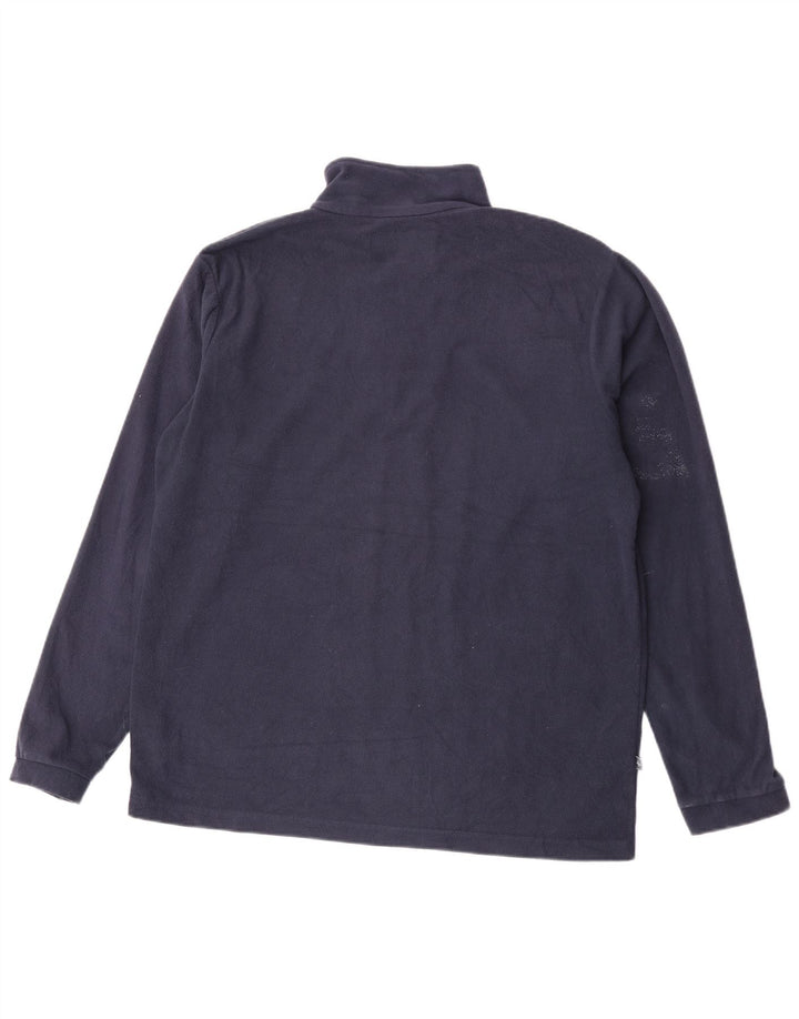 Mountain Warehouse Mens Zip Neck Fleece Jumper Large Navy Blue Polyester