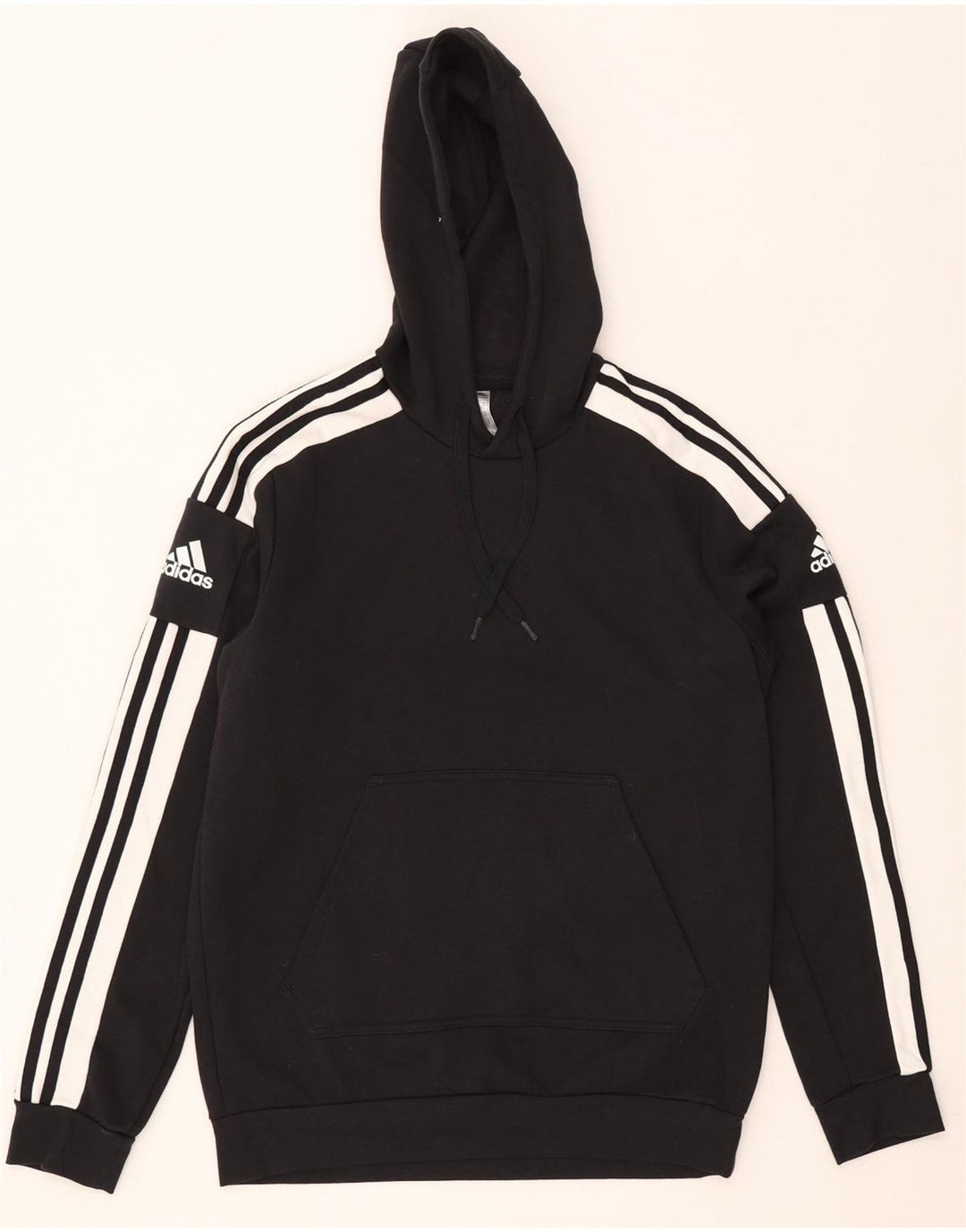 Adidas Mens Hoodie Jumper Medium Black Cotton