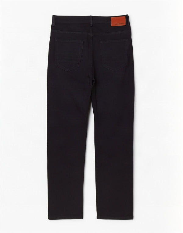 Hugo Boss Jean droit W32 L30 bleu marine en coton pour homme