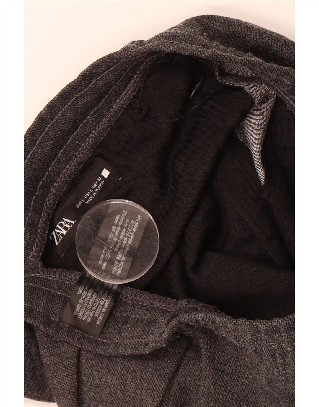 ZARA Womens Tracksuit Trousers Joggers UK 14 Large  Grey Polyester Vintage Zara and Second-Hand Zara from Messina Hembry 
