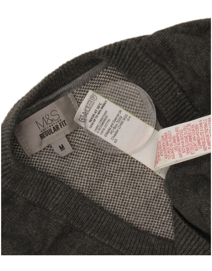 Marks & Spencer Mens Regular Fit Vest Tank Top Medium Grey Cotton