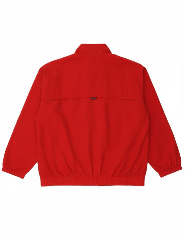 ADIDAS Mens Windbreaker Jacket UK 42/44 Large Red Polyester