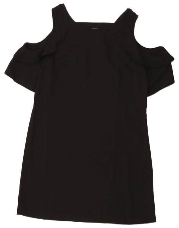 Next Womens Off Shoulder Dress UK 12 Medium Black Polyester