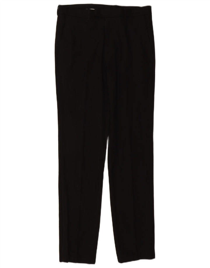 Marks & Spencer Mens Slim Fit Suit Trousers W32 L33 Black Polyester