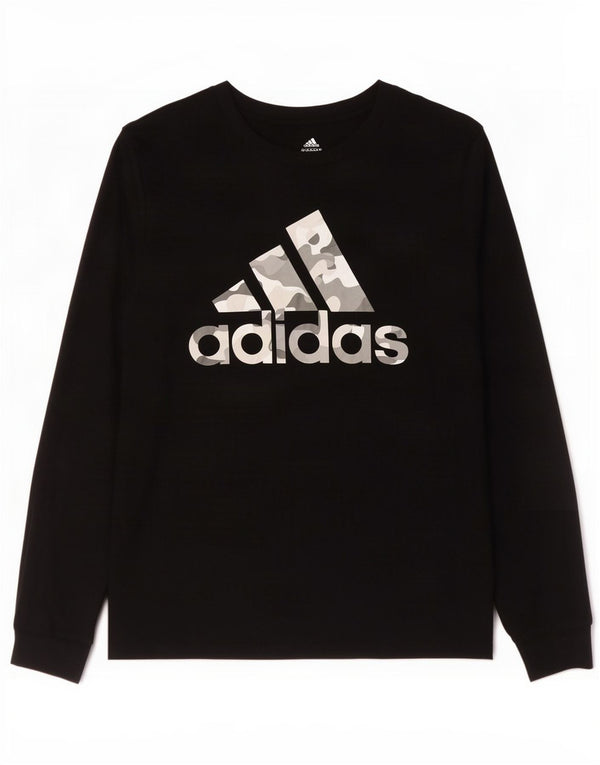 Adidas Jungen Regular Fit Graphic Top Langarm 14–15 Jahre Large Schwarz