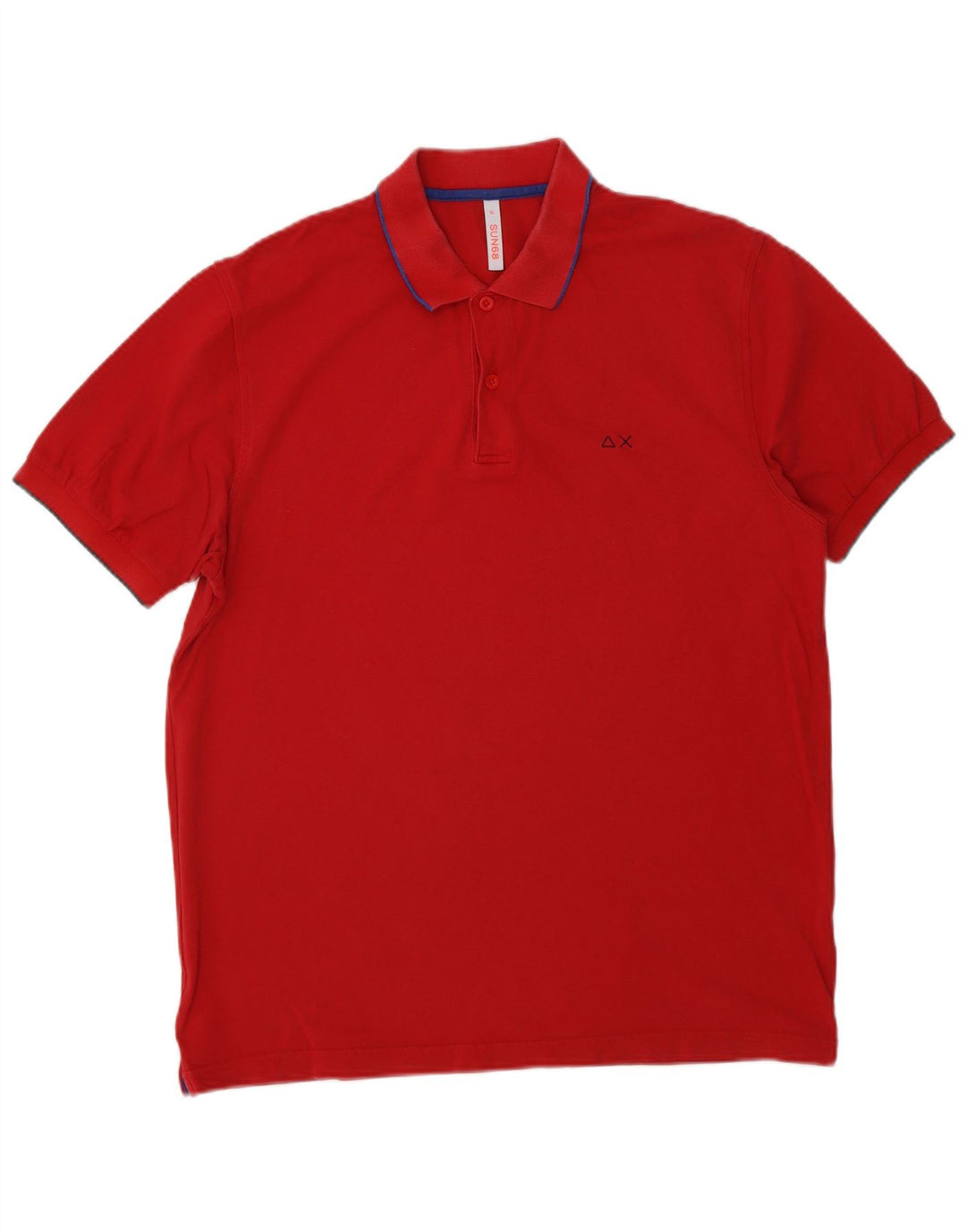 SUN68 Herre poloshirt XL rød bomuld