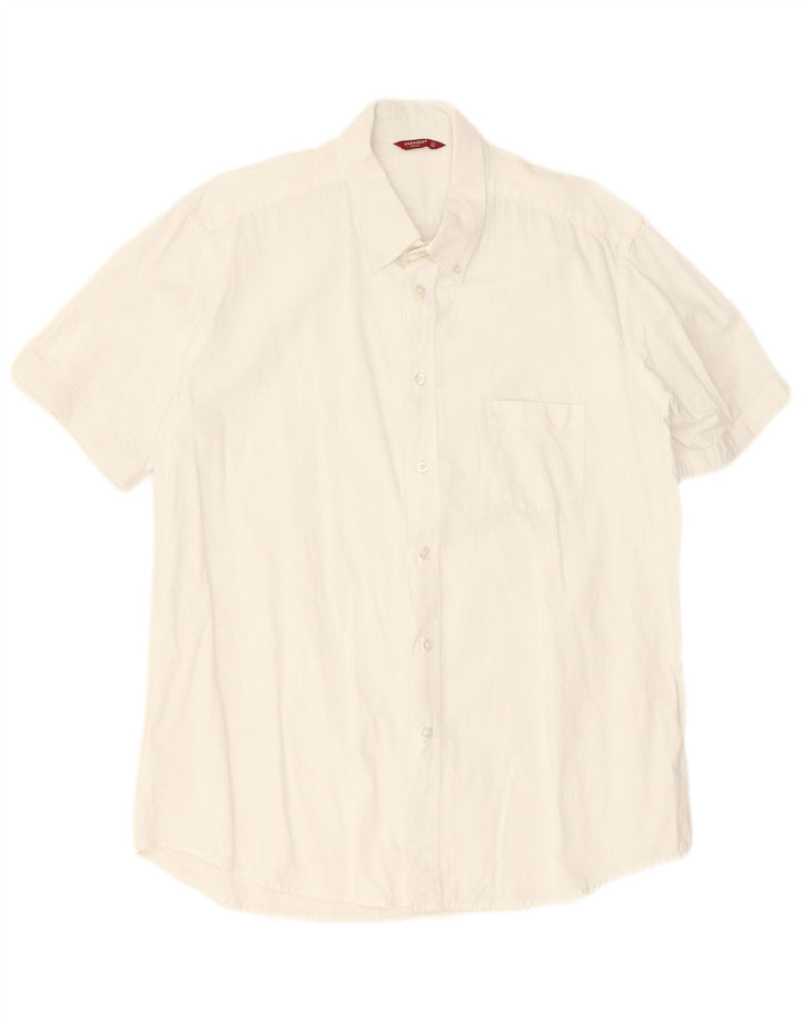 Carrera Mens Short Sleeve Shirt XL White Cotton