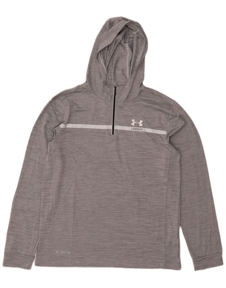 Under Armour Herre Compression Hættetrøje Træningsdragt Top 2XL Grå Sports