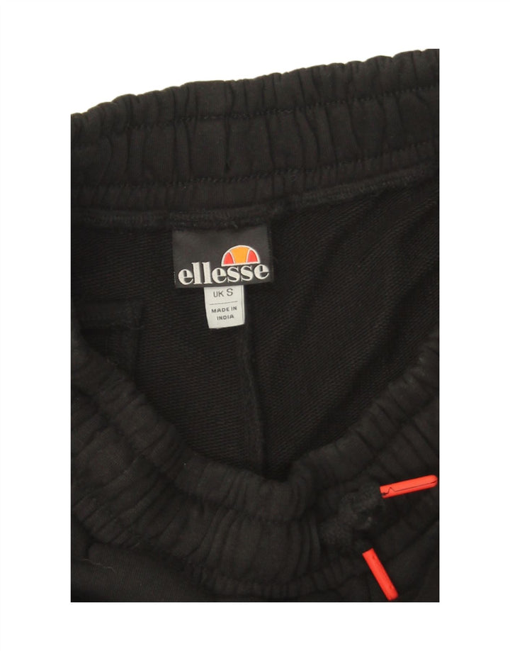 Ellesse Mens Sport Shorts Small  Black Striped Cotton