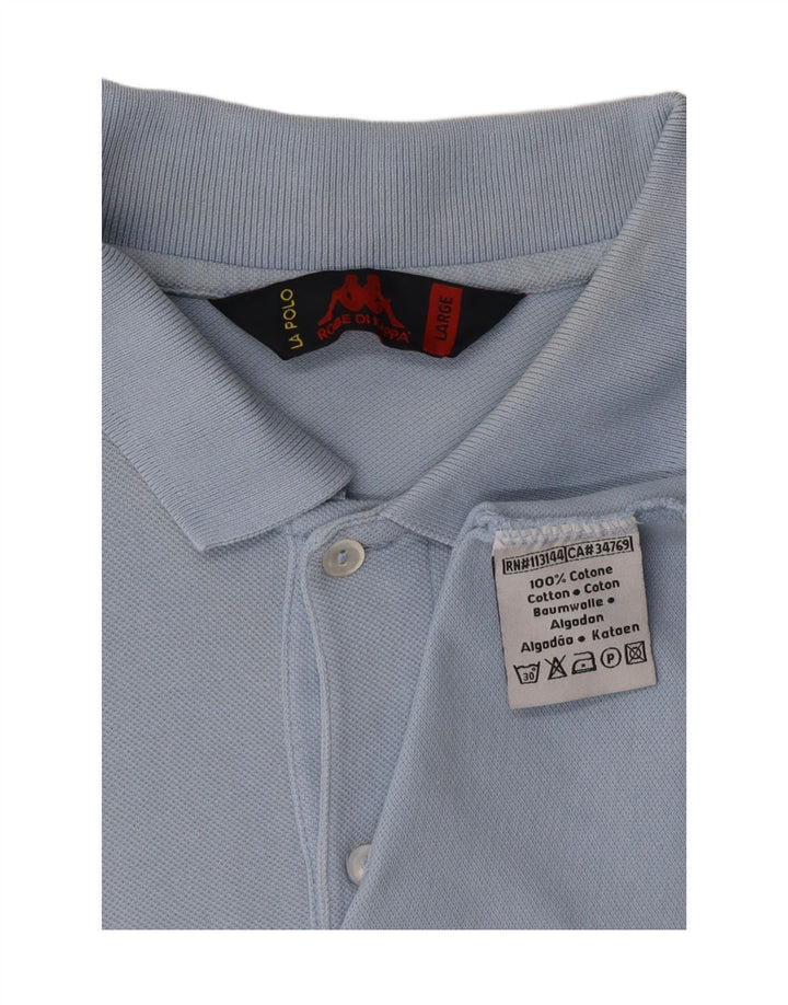 KAPPA Mens Polo Shirt Large Blue Cotton Vintage Kappa and Second-Hand Kappa from Messina Hembry 