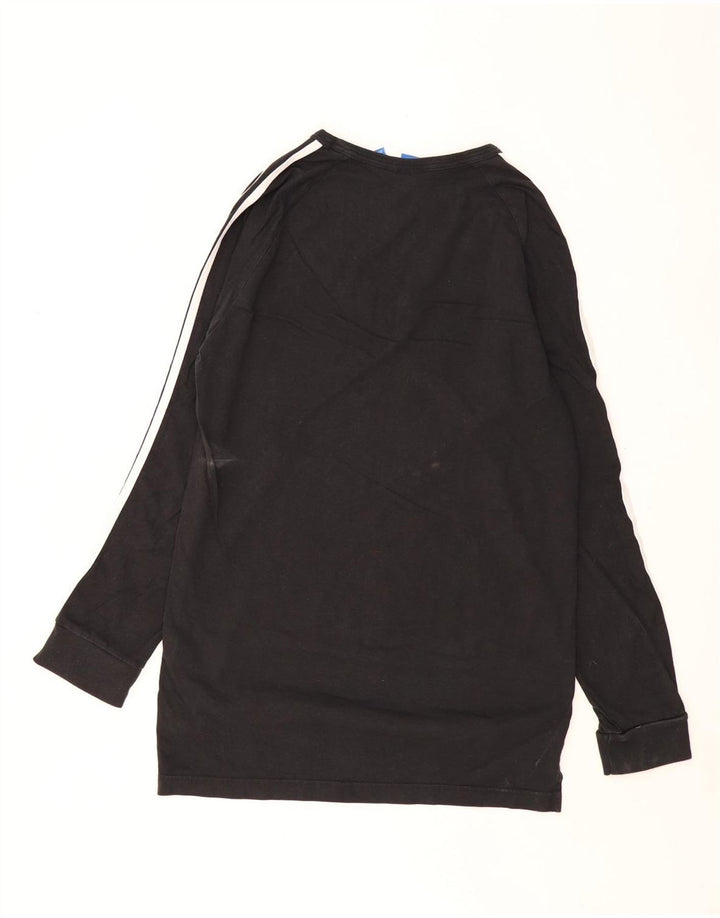 ADIDAS Mens Graphic Top Long Sleeve Medium Black Cotton