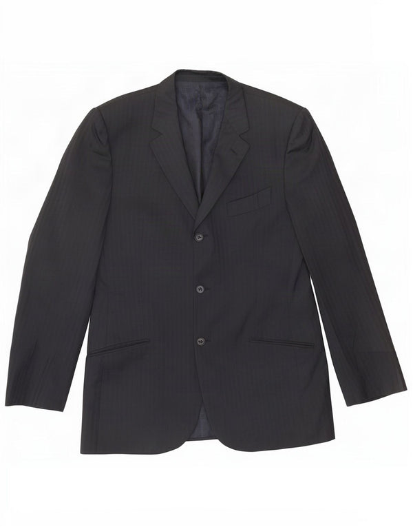 Giacca Blazer da Uomo a 3 Bottoni Carlo Pignatelli IT 52 XL Gessato Blu Navy