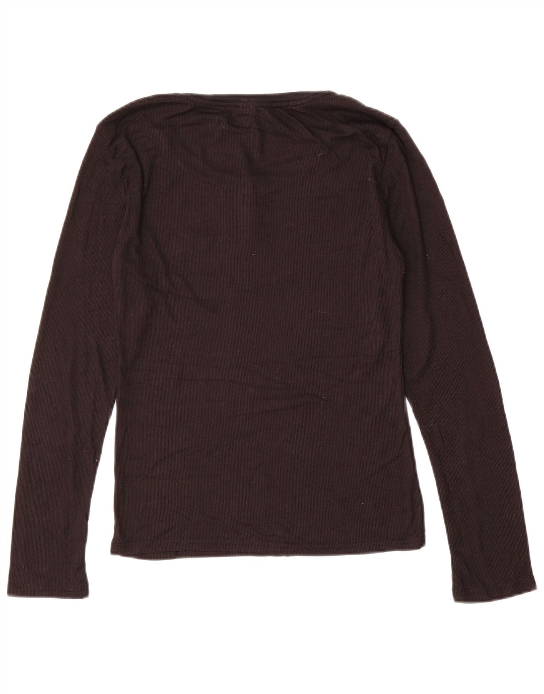 CALVIN KLEIN Womens Top Long Sleeve UK 10 Small Brown